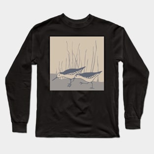 Sandpiper Beach Scene Long Sleeve T-Shirt